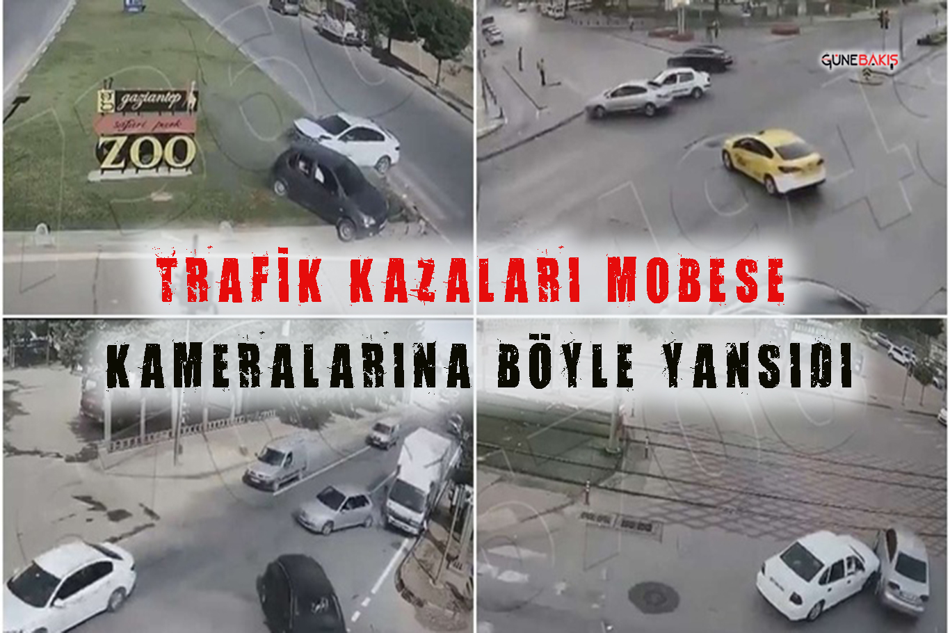 Gaziantep'te meydana gelen trafik kazaları kameralara yansıdı
